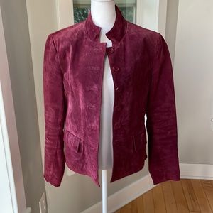 Vintage Chadwick’s Oxblood Burgundy Suede Leather Jacket Size 10 or Medium